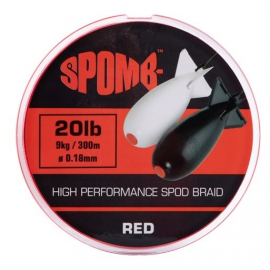 Spomb Splétaná Šňůra Braid Red 300 m 0,18 mm 9 kg