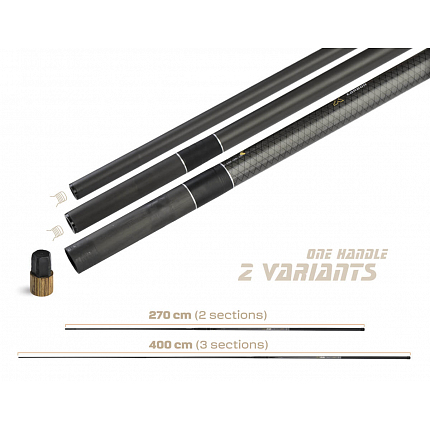 Zfish Podběráková Tyč Tactical Handle 4 m 3 díl