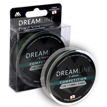 Mikado Pletená Šňůra Dreamline Competition 0.08mm/6.91kg/150m Zelená 1 Cívka Mikado Pletená Šňůra Dreamline Competition 0.08mm/6.91kg/150m Zelená 1 Cívka