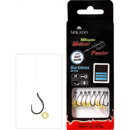 Mikado Návazec Method Feeder Bez Protihrotu S Gumkou 10cm 8 Ks