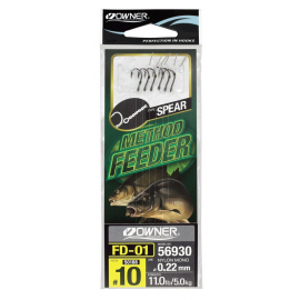 návazec Owner FD-01,háček č.12,vlasec 0.22 mm/6ks/