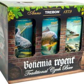 Regent Pivo Třeboňské ryby 12° 6x 0,5 l plech - Sběratelská Edice