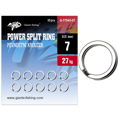 Giants fishing Pevnostní kroužek Power Split Ring 10ks|vel.6mm (23kg) Giants fishing Pevnostní kroužek Power Split Ring 10ks|vel.6mm (23kg)