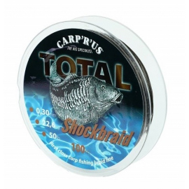 Carp´R´UsCarp´R´ Us Splétaná Šňůra Total Shock Braid 100 m Hnědá Průměr 0,41 mm Nosnost 22,68 kg