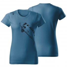 Giants fishing Tričko dámské modré Plavající kapr|vel. XL Giants fishing Tričko dámské modré Plavající kapr|vel. XL