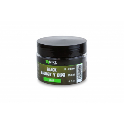 Nikl Black halibut v dipu Crab 15+20mm, 250ml