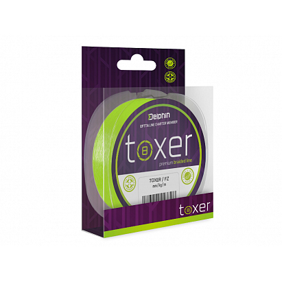 Delphin Splétaná Šňůra Toxer Fluo Zelená 0,23mm 12,8kg 80m