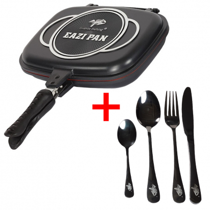 Giants Fishing Akční Set Pánev Na Vaření Eazi Pan Large + Sada Nerezových Příborů Giants Fishing Akční Set Pánev Na Vaření Eazi Pan Large + Sada Nerezových Příborů