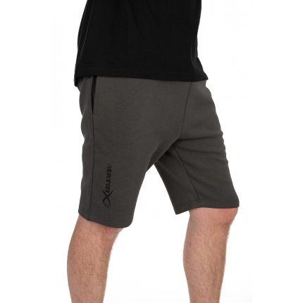 Matrix Kraťasy Black Edition Jogger Shorts Dark Grey Lime