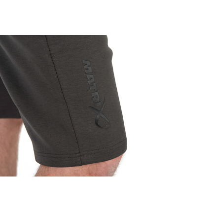 Matrix Kraťasy Black Edition Jogger Shorts Dark Grey Lime