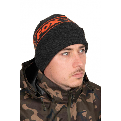 Fox Čepice Collection Beanie Hat Black Orange