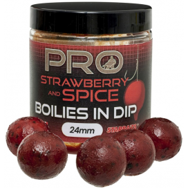 Starbaits Boilies In Dip Pro Strawberry Spice 150g 
