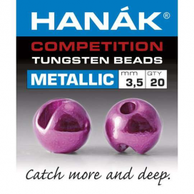 Hanák tungstenové hlavičky Metallic růžová 20ks průměr: 2,5mm