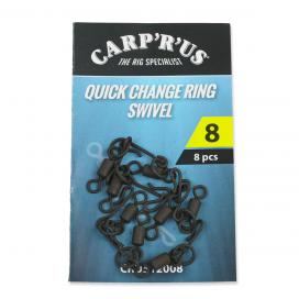 Carp´R´Us Quick Change Ring Swivel - size 8, 8pcs