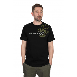 Matrix Tričko Black Hex Print T-Shirt