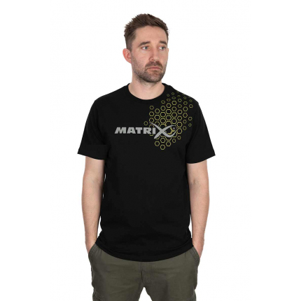 Matrix Tričko Black Hex Print T-Shirt