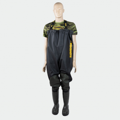 Mikbaits brodící kalhoty Prsačky Junior Slim Fit Black