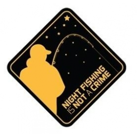 Delphin Nálepka Night Fishing is Not a Crime