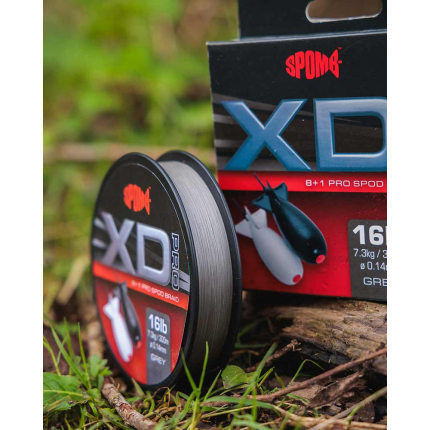 Spomb Splétaná Šňůra XD Pro Braid Grey 0,14 mm 300 m