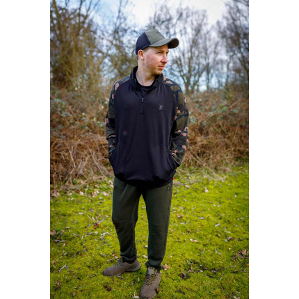 Fox Mikina LW Black Camo QTR Zip
