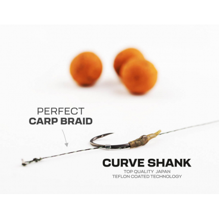 Zfish Návazec Curve Shank Carp Rig 20 cm