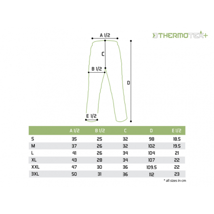 Delphin Outdoorové kalhoty ThermoTEX Plus+ 