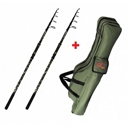 Zfish Combo 2 x Prut Kingstone Telecarp 3,6 m 3,5 lb + Pouzdro