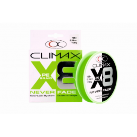 Šňůra Climax Never Fade 8x vláken zelená 135m Průměr: 0,12mm Šňůra Climax Never Fade 8x vláken zelená 135m Průměr: 0,12mm