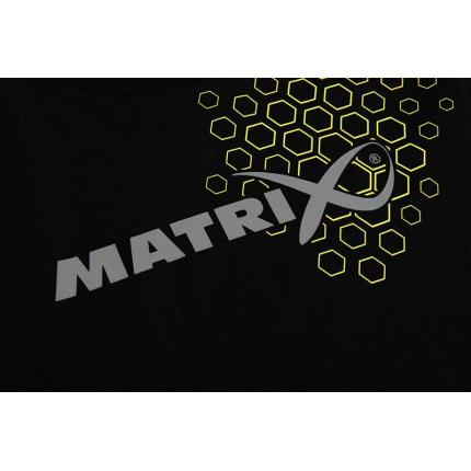 Matrix Tričko Black Hex Print T-Shirt