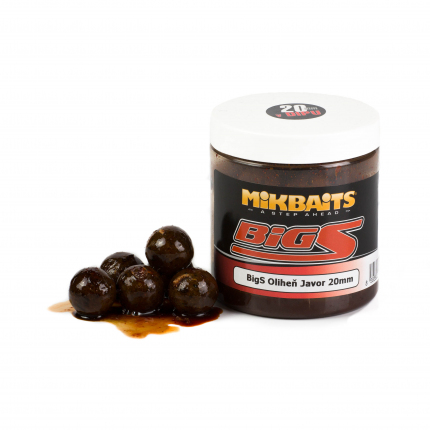 Mikbaits Boilie v Dipu BigS Oliheň Javor 250ml