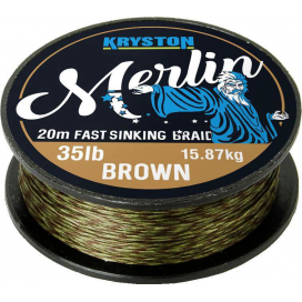 Kryston pletené šňůrky - Merlin fast sinking braid pískový 35lb 20m Kryston pletené šňůrky - Merlin fast sinking braid pískový 35lb 20m