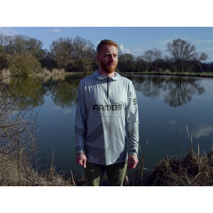 Delphin Tričko S Kapucí UV Armor 50+ Olive