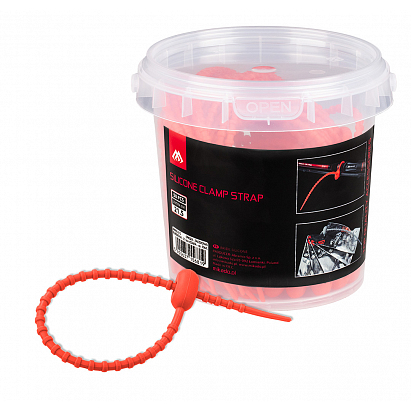 Mikado Band Silikonový Klipový Pásek 21,5 Cm/červená 50 Ks