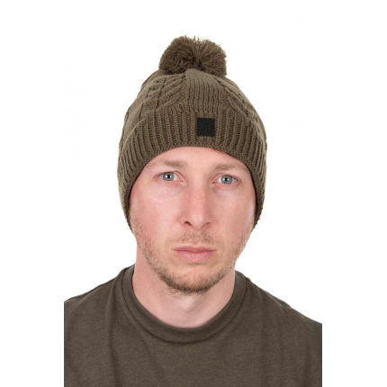 Fox Čepice Khaki Knitted Bobble