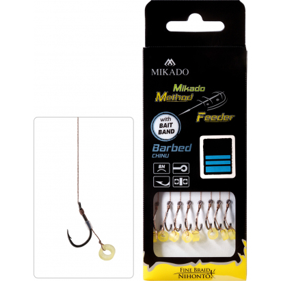 Mikado Návazec Mf S Gumkou Háček S Protihrotem Číslo 12 / Pletená Šňůra 0.12mm/10cm 8 Ks