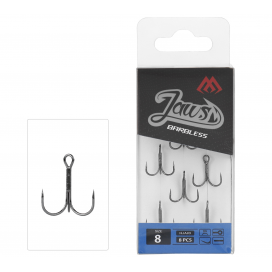 Mikado Trojháčky Bez Protihrotu Jaws Barbless Vel. 8 8 Ks