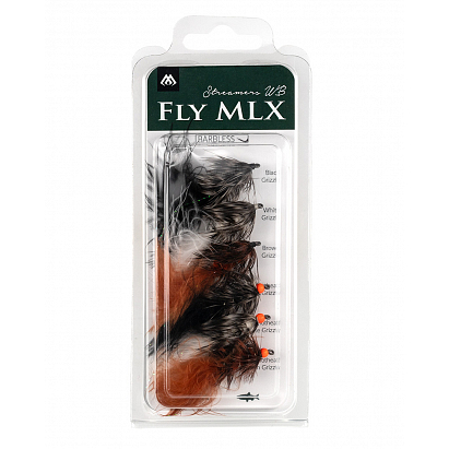 Mikado Sada Umělé Mouchy Streamers Woolly Bugger Barbless 1 Ks