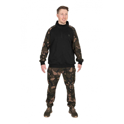 Fox Mikina LW Black Camo QTR Zip