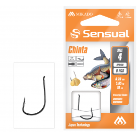 Mikado Navázané Háčky Sensual Chinta No 12 Bn / Vlasec: 0.12mm/70cm 8 Ks