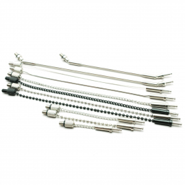 Taska Sensalite - Nerezový černý kuličkový řetízek long 20cm