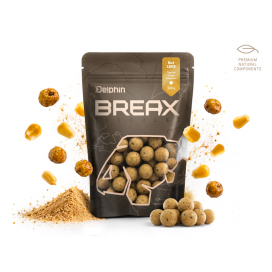 Boilies Delphin BreaX / NutCAKE - Tygří ořech-Scopex-Sladká kukuřice/16mm/300g