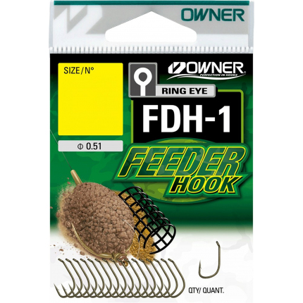 háček OWNER s očkem /17ks/ FDH-1.12: FEEDER HOOK 56941.12