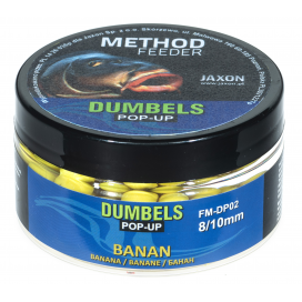 DUMBELS POP-UP METHOD FEEDER BANANA 30g 8/10mm - Jaxon DUMBELS POP-UP METHOD FEEDER 30g 8/10mm