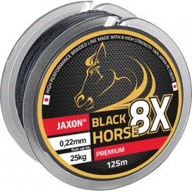 BLACK HORSE 8X PREMIUM BRAIDED LINE 0,25mm 1000m - Jaxon - Šňůrka BLACK HORSE 8X PREMIUM BRAIDED LINE 1000m