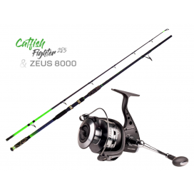 ZFISH Combo Prut Catfish Fighter 2,85m/100-300g + Naviják Zeus ZX 8000