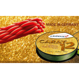 Přívlačová šňůra Climax Carat 12 Oliva 135m 135m 0,17mm / 14,9kg