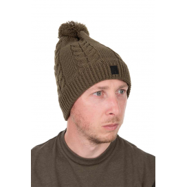 Fox Čepice Khaki Knitted Bobble