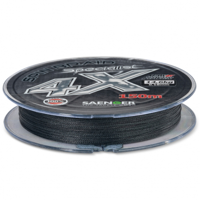 Saenger šňůra Specialist Spin Braid 4X 0,23mm 16,9kg 150m Black Saenger šňůra Specialist Spin Braid 4X 0,23mm 16,9kg 150m Black