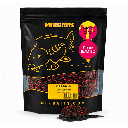 SMOKE READY vlhčené pelety 300g - Chilli Jahoda 2-3mm