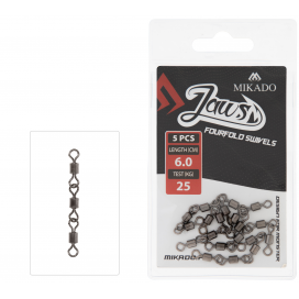 Mikado Obratlík Jaws Fourfold Swivels Xl 35kg 5 Ks Mikado Obratlík Jaws Fourfold Swivels Xl 35kg 5 Ks